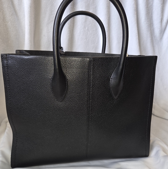 Michael Kors Mirella Leather Md Black Tote - Picture 3 of 5
